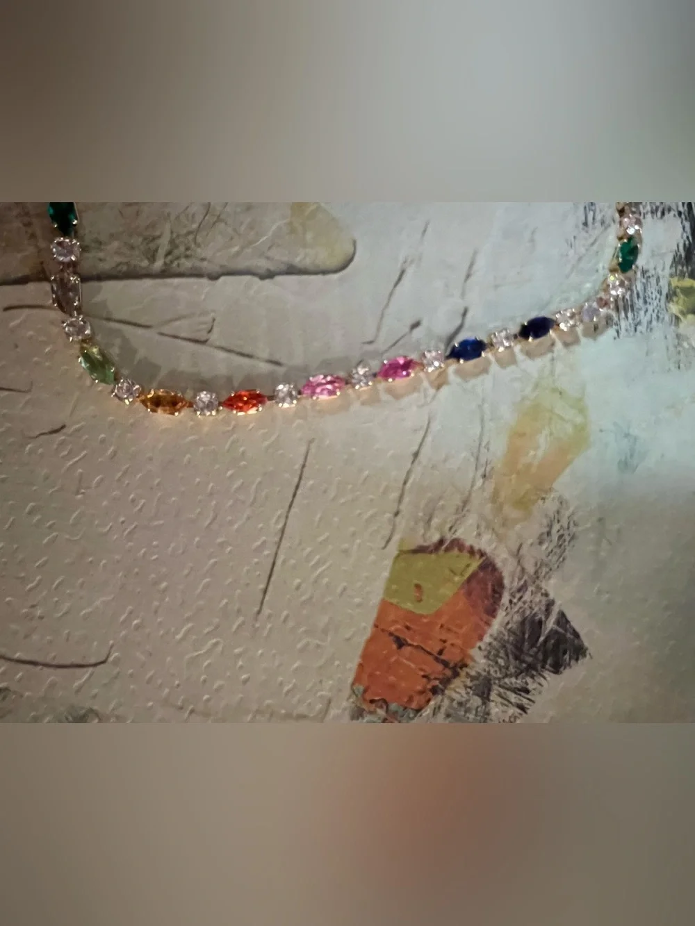 Anthropologie Colorful Crystal Tennis Bracelet - NWT